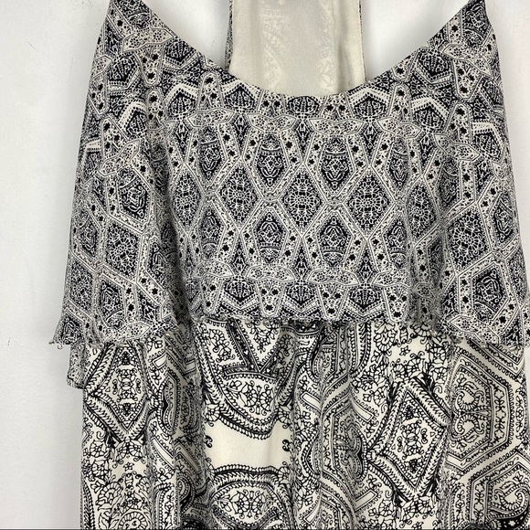 Anthropologie Vanessa Virginia Takisha Maxi Dress black and cream size 6 - Picture 11 of 16